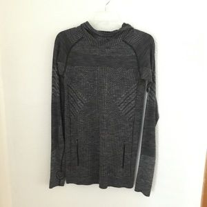 lululemon athletica Charcoal Gray Textured Long Sleeve Hoodie